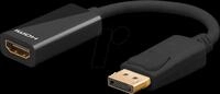 GOOBAY 67881 - DisplayPort Adapter, DP Stecker auf HDMI Buchse