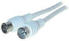 SHVP 80104128 - SAT-Anschlusskabel mit F-Quick-Stecker, weiß 3,75 m