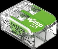 WAGO 221-422 - COMPACT-Anschlussklemme Serie 221 - "the same in green"