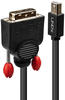 LINDY 41951 - Mini DP 1.2 Stecker auf DVI 24+1 Stecker, 1 m