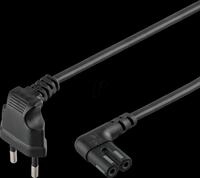 GB 73020 - Netzkabel, Eurostecker gew, 3 m, schw, C7 gew