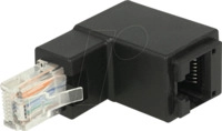 DELOCK 86424 - Netzwerk Adapter RJ45 Stecker/Buchse oben gewinkelt Cat.6 UTP