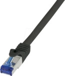 LOGILINK C6A053S - Patchkabel Ultraflex, Cat.6A, S/FTP, schwarz, 2 m