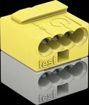 WAGO 243-212 - KNX-Buchsenklemme, &Oslash; 0,8 mm, RM 5,75 mm, 2-polig, grau/gelb