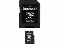INTENSO 3413490 - MicroSDXC-Speicherkarte 64GB, Intenso Class 10
