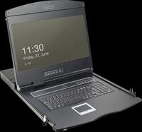 DIGI DS72211-3GE - 19 Zoll KVM Konsole, 19" TFT mit Tastatur DE, 16-Port VGA