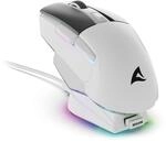 SHARK SGM50W WS - Gaming-Maus (Mouse), USB/Funk, RGB, schwarz