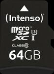 INTENSO 3433490 - MicroSDXC-Speicherkarte 64GB, Intenso UHS-I Professional