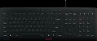 JK-8502EU-2 - Tastatur, USB, schwarz, mit Schutzmembran, US, QWERTY