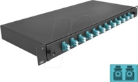 DELOCK 67004 - 19" LWL Splei&szlig;box, 12x LC Duplex OM3, 1HE