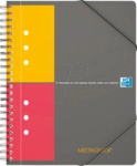 OXFORD 100102104 - Meetingbook A5+ 5 mm kariert, 80 Blatt, Doppelspirale