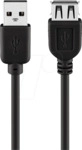GOOBAY 93599 - USB 2.0 Kabel, A Stecker auf A Buchse, 1,8 m