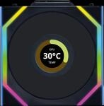 LIAN 12RSLLCD1WB - Lian Li Wireless LCD L&uuml;fter, ARGB, PWM, Reverse, 120 mm, schwarz