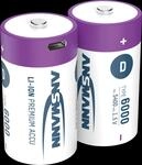 ANS 1314-0005 - Li-Ion Akku, D (Mono), 5400 mAh, 1,5 V, 2er-Pack