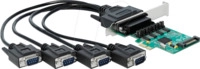 DELOCK 89938 - 4 Port RS232, serielle, PCIe Karte, 5V/12V