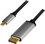 LOGILINK CUA0100 - Adapterkabel USB Type-C > DP, 4K@60 Hz, 1,8 m