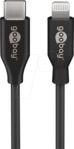 GOOBAY 39447 - Sync- & Ladekabel, USB-C > Lightning, 2,0 m, schwarz