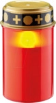 GOOBAY 74366 - LED Grablicht rot mit Flackerflamme, Timerfunktion
