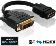 PURE PI065 - Adapter, DVI D Stecker auf HDMI A Buchse, PureInstall Serie