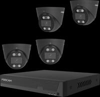 FOSCAM FNA108T4B - Netzwerk-Videorekorder, Set inkl. 4 Kameras