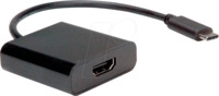 VALUE 12993211 - Adapter USB-C > HDMI, 4K@60Hz, schwarz, 0,10 m