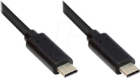 GC M0113 - USB 5 Gb/s Kabel, C-Stecker auf C-Stecker, CU, schwarz, 1 m