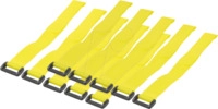 KLETTBAND SET - Klettband mit Schlinge, 300 x 20 mm, gelb, 10er-Pack