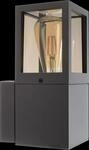 DEKO 731151 - Wandaufbauleuchte, Facado II eckig get&ouml;nt, 1x E27, Grau