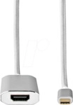 N CCTB64680AL20 - USB 3.0 C Stecker auf HDMI Buchse, mit Strom, 2 m