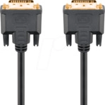 GOOBAY 69203 - DVI Monitor Kabel DVI-I 24+5 Stecker, Dual Link, 2,0 m