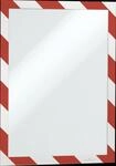 DURABLE 4944132 - Info-Rahmen, A4, selbstklebend, rot/wei&szlig;, 2 St&uuml;ck