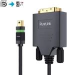 PURE ULS2100-010 - MiniDP 1.2 auf DVI Single, Ultimate Serie, schwarz,1,0 m