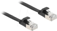 DELOCK 81166 - RJ45 Flachkabel, Cat.6a, U/FTP, 3 m, schwarz