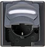 EL BE 103315007 - BLUE ELECTRIC - Schutzkontakt-Steckdose mit Klappdeckel,...