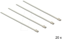 DELOCK 18631 - Edelstahlkabelbinder, 200 x 4,6 mm, silber, 20er-Pack