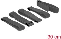 DELOCK 18704 - Klett-Kabelbinder mit Schlaufe, 300 mm, x 20 mm, 5 Stck, schwarz