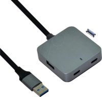 VALUE 12991124 - USB 3.0 4-Port Hub, 2x USB-A, 2x USB-C, 5 m Anschlusskabel