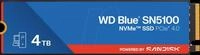 WDS400T5B0E - Sandisk WD Blue SN5100 PCIe Gen 4.0 NVMe SSD 4TB