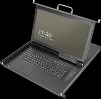 DIGI DS72220-7GE - 19 Zoll KVM Konsole, 17" HD TFT mit Tastatur DE, 16-Port HDMI