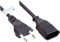 GC P0300-S002 - Verl&auml;ngerung Euro-Stecker Typ C, schwarz, 0,75 mm&sup2;, 0,2 m