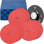 PFERD 64198002 - Fiberscheiben-Set 10-tlg. Keramikkorn &Oslash; 125 mm CO-COOL36,60,80