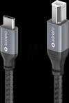 SON SPC-U020-010 - USB 2.0 Kabel, C Stecker auf B Stecker, Textil, 1,0 m