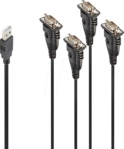 LINDY 42675 - USB 1.1 Konverter, A Stecker auf 4x RS-232, 1 m