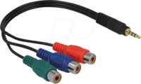 DELOCK 62499 - Klinken Stecker auf 3x Cinch Buchse