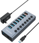 GG 18016 - USB 3.0 8-Port Hub,7x A, 1x Schnellade