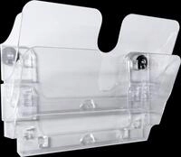DURABLE 09022400 - Prospekthalter, magnetisch, 2 F&auml;cher A4, quer, transparent