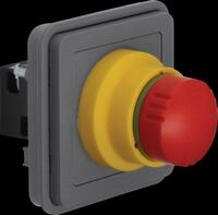 HAGER WNA033 - NOT-AUS-Taster-Einsatz W.1, IP55, grau