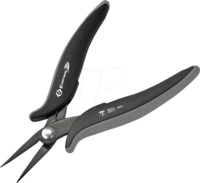 CK T3889 - ESD Spitzzange, lang, mit Hieb, 152 mm