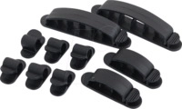 LOGILINK KAB0039 - Kabelhalter Set, 10 St&uuml;ck, schwarz, selbstklebend