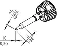 ERSA 0142CDLF10 - Ersadur L&ouml;tspitze, 1,0 mm mei&szlig;elf&ouml;rmig